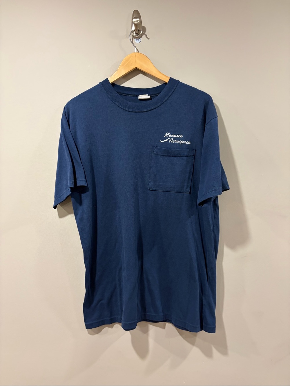 Vintage Menasco Aerospace Single Pocket T-Shirt